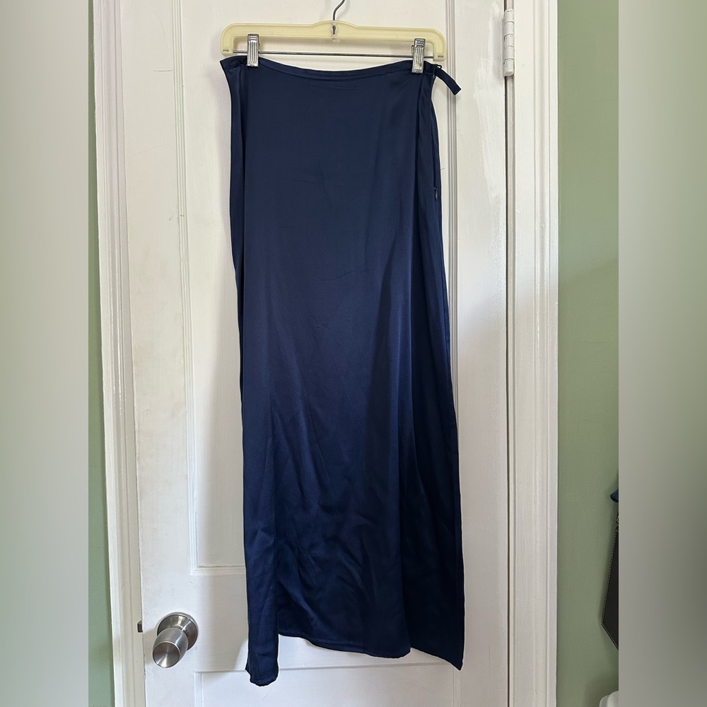 The Limited Blue Maxi Wrap Skirt
